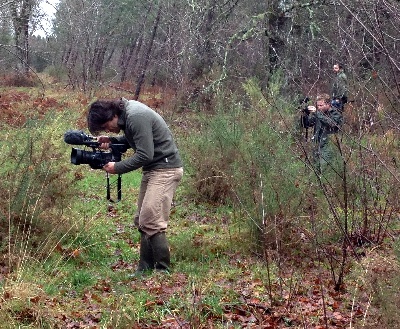 des Cabanes Tchanquées - Tournage avec Patrice ABEILLE, Film Bécasse en Hivernage